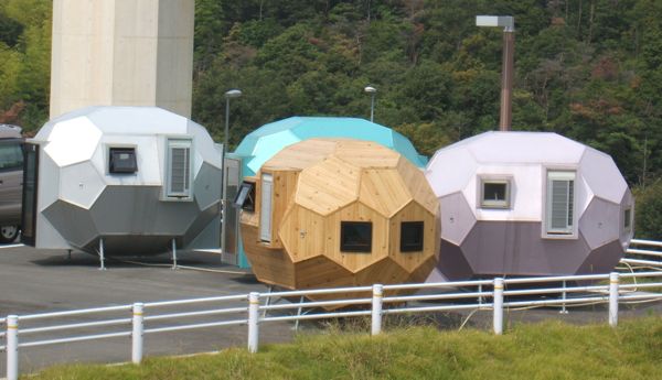 geodesic pod homes, aichii japan, 2005